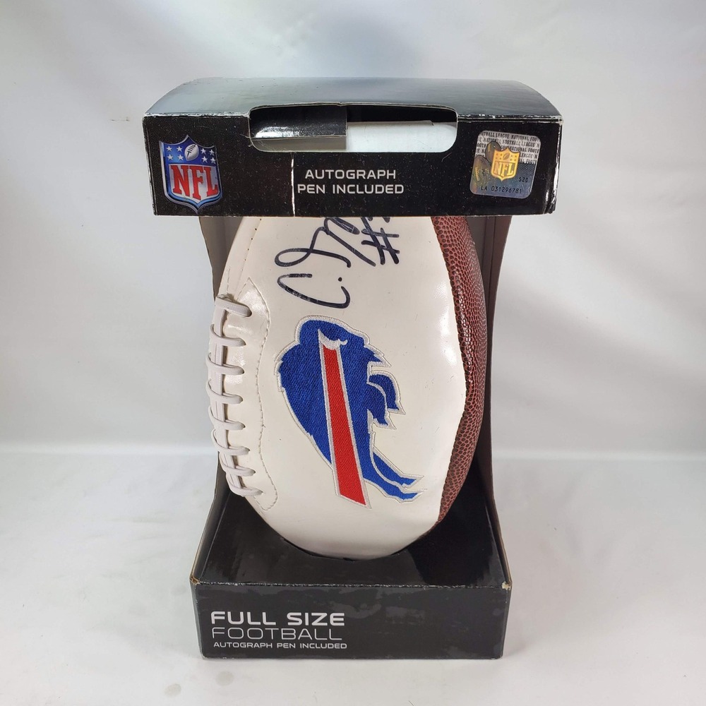 NFL Buffalo Bills Full Size Autographed Football C.J. Spiller #28 White NEW